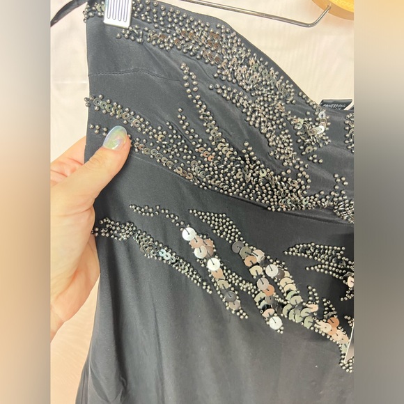 NWT Sheri Bodell silk sequined strapless dress - Picture 6 of 10